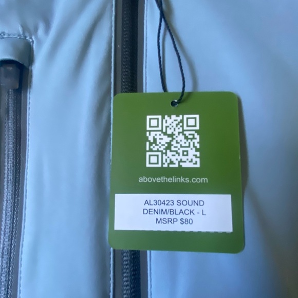 New With Tags - NWT Above The Links golf rain jacket. SS pullover with 1/4 zip. - Picture 3 of 4